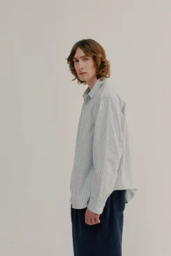 Howlin Afterthoughts Shirt - Brushed Oxford Blue Cheap