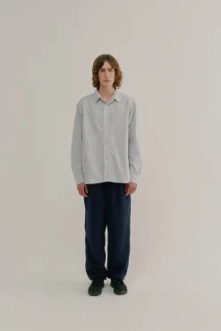 Howlin Afterthoughts Shirt - Brushed Oxford Blue Cheap
