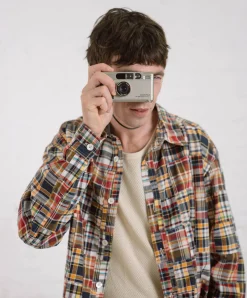 Howlin Afterthoughts Shirt - Multi Madras Patchwork Hot
