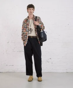 Howlin Afterthoughts Shirt - Multi Madras Patchwork Hot