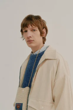 Howlin Boxy Swing Jacket - Corduroy Ecru Discount