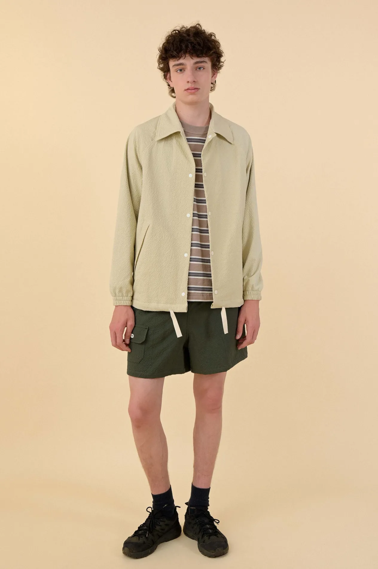 Howlin Coach Your Jacket - Ecru Seersucker Best Sale