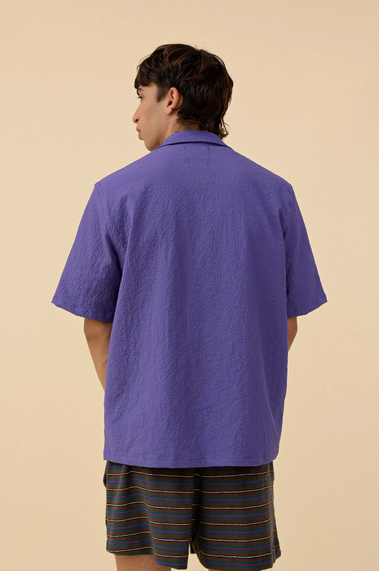 Howlin Cocktail Shirt - Purple Seersucker Outlet