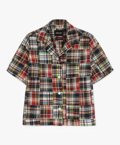 Howlin Cocktails For The Girls Please Shirt - Multi Madras Patchwork (Women) Fashion