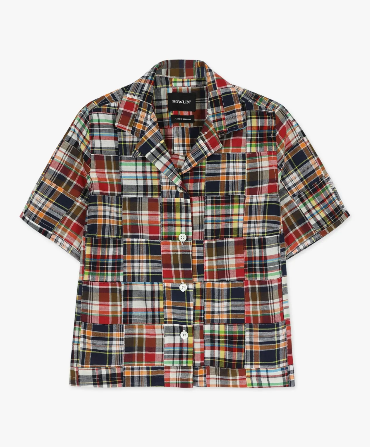 Howlin Cocktails For The Girls Please Shirt - Multi Madras Patchwork (Women) Fashion