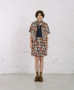 Howlin Cocktails For The Girls Please Shirt - Multi Madras Patchwork (Women) Fashion