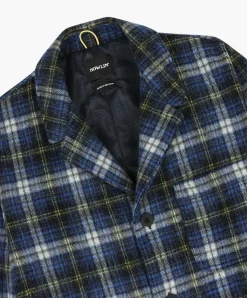 Howlin Cosmic Blazer - Brushed Japanese Wool Check Blue Mix Fashion