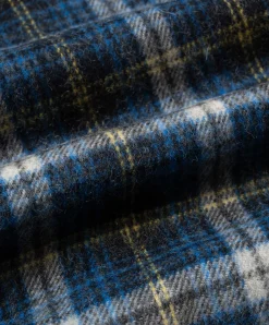 Howlin Cosmic Blazer - Brushed Japanese Wool Check Blue Mix Fashion