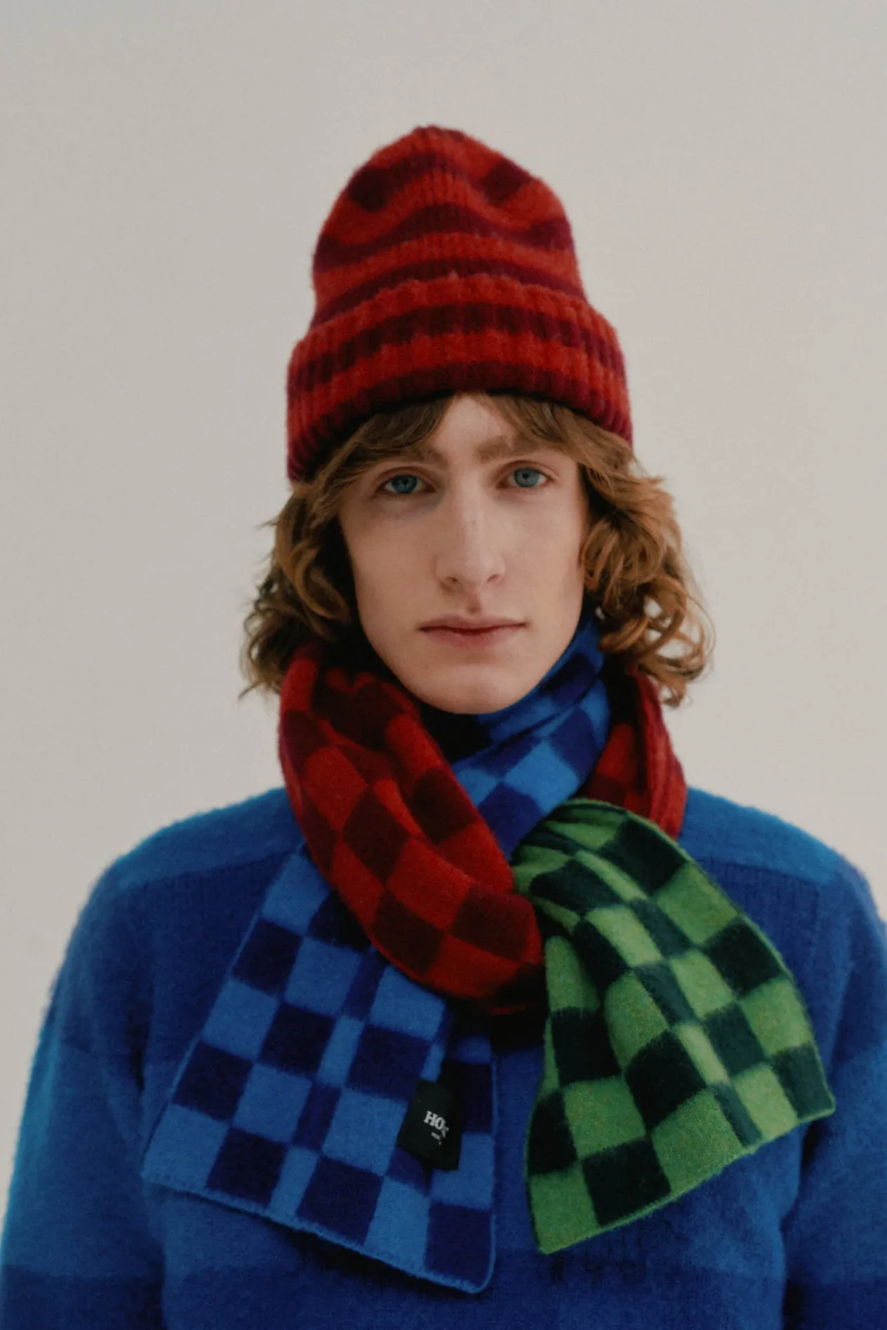 Howlin Cosmic Checkerboard Scarf - Forest Sale