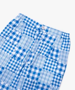 Howlin Cosmic Pants - Blue Madras Patchwork Store