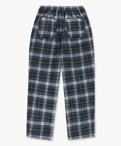 Howlin Cosmic Pants - Brushed Japanese Wool Check Blue Mix Outlet