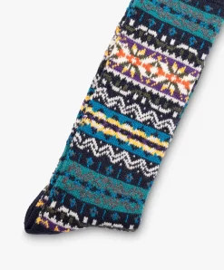 Anonymous Ism Fairisle Socks - Navy Best