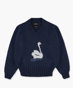 Howlin Free All Swans - Longsleeve - Navy (Women) Shop