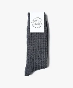 Howlin Fuzzy Waffle Socks - Grey Online