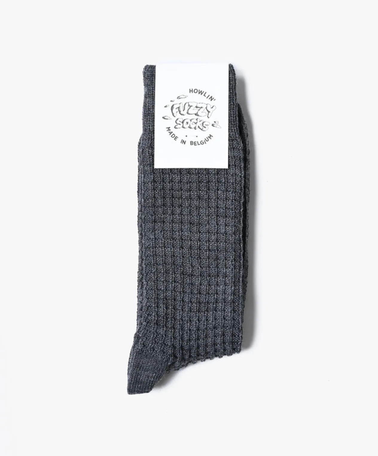 Howlin Fuzzy Waffle Socks - Grey Online