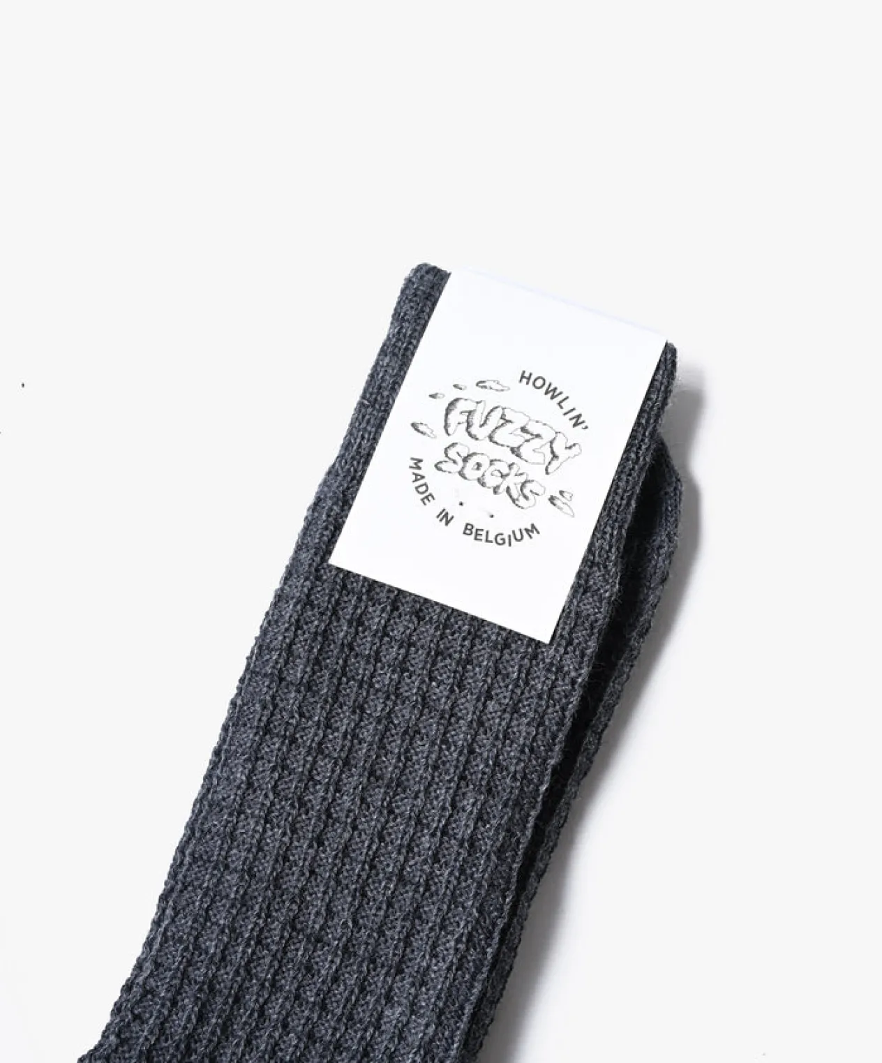 Howlin Fuzzy Waffle Socks - Grey Online