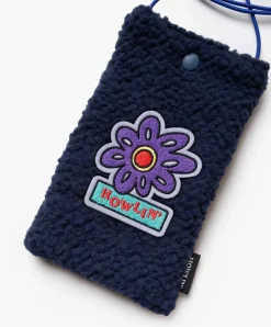 Howlin ’ Flower Pouch - Recycled Shearling Navy Fashion