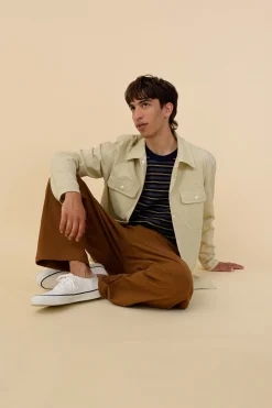 Howlin Magic Work Shirt - Ecru Seersucker Sale