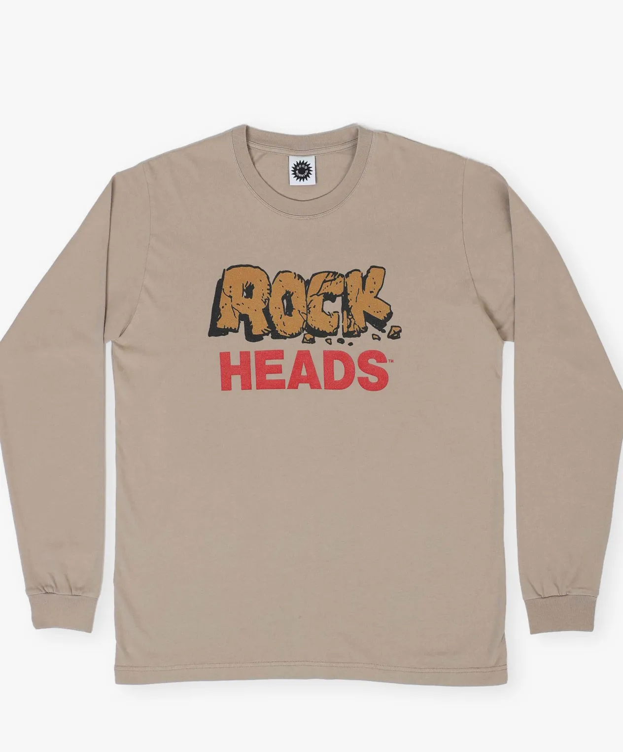 Good Morning Tapes Rock Heads LS Tee - Sand Online