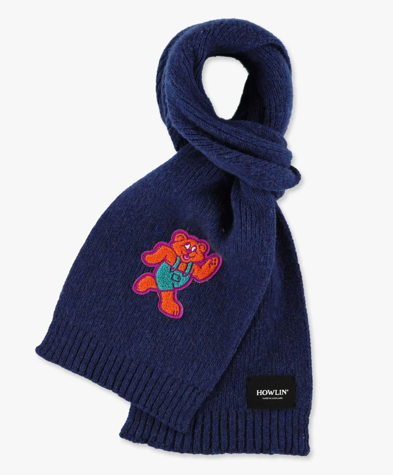 Howlin Shaggy Bear Scarf - Navy Online