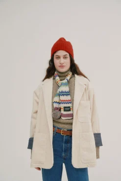 Howlin Small Woolen Wonder Scarf - Cosmic Latte Fashion