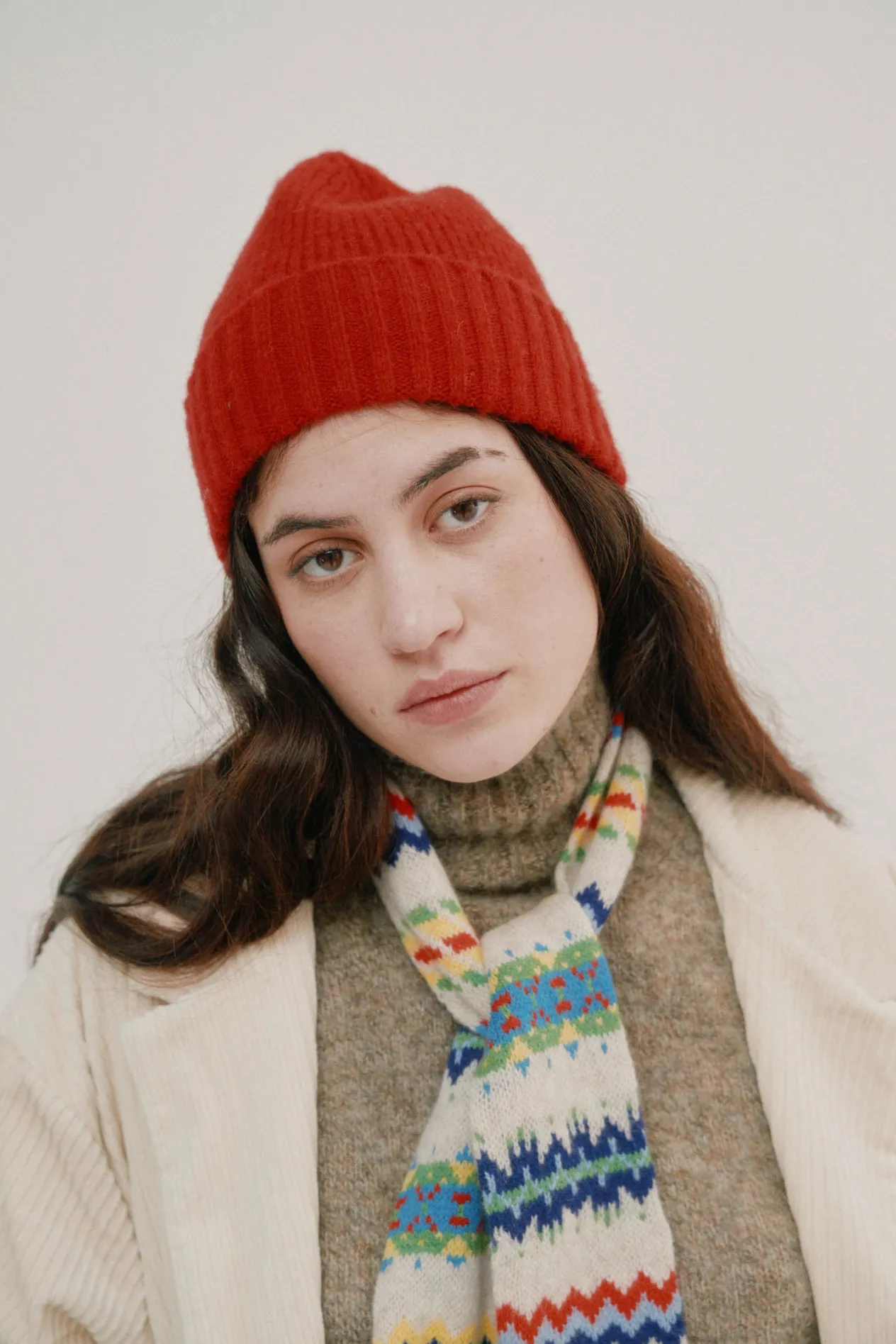 Howlin Small Woolen Wonder Scarf - Cosmic Latte Fashion