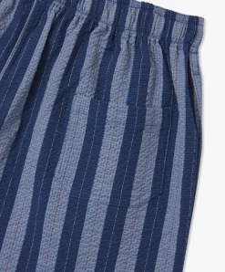 Howlin Smiling Shorts - Blue Stripes Seersucker New