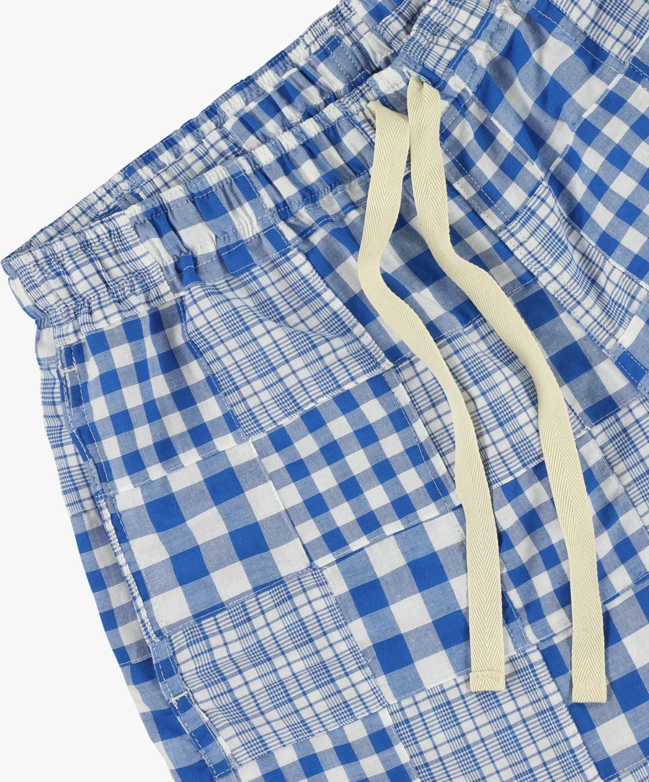 Howlin Smiling Shorts - Blue Madras Patchwork Sale