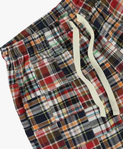 Howlin Smiling Shorts - Multi Madras Patchwork Discount