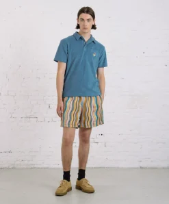 Howlin Smiling Shorts - Multi Wave Hemp Print Discount