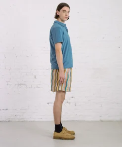 Howlin Smiling Shorts - Multi Wave Hemp Print Discount