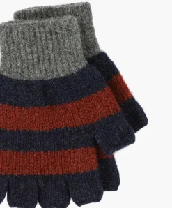 Howlin Striped No Fingers Gloves - Navy Cheap