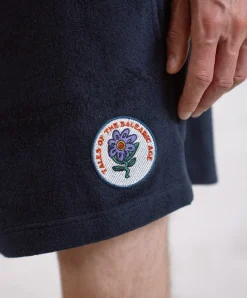 Howlin Towel Shorts Uni - Tales Of The Balearic Age - Navy Cheap